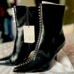 NWT Zara studded ankle boots